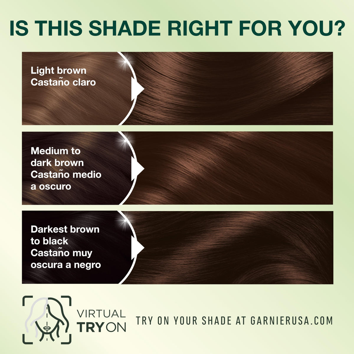 Garnier application in progress on hair showing easy at-home use benefit