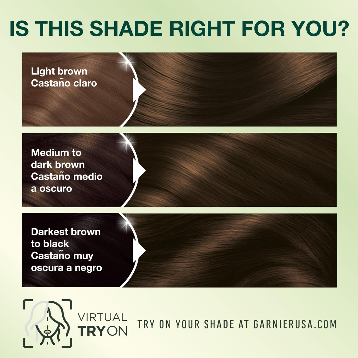 Applying Garnier Nutrisse to roots demonstrating even permanent gray coverage