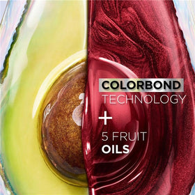 before and after strands illustrating Garnier Nutrisse color transformation and shine