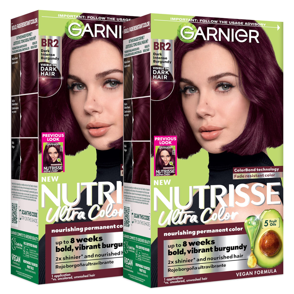 Garnier Nutrisse front packaging showing shade and benefits