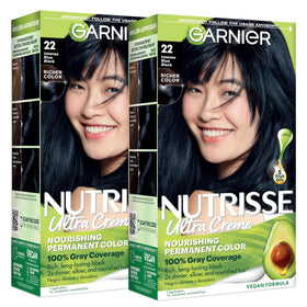 Garnier Nutrisse front box showing shade and benefits for easy selection