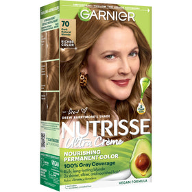 Garnier Nutrisse front pack showing shade 70 and benefits