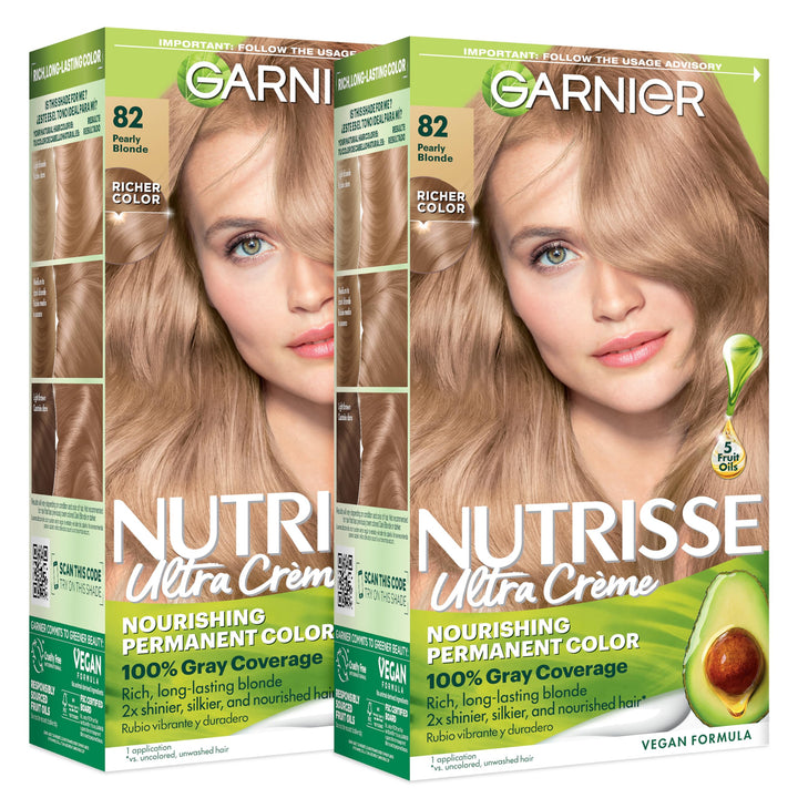 Garnier Nutrisse front packaging showing shade and benefits for vibrant color