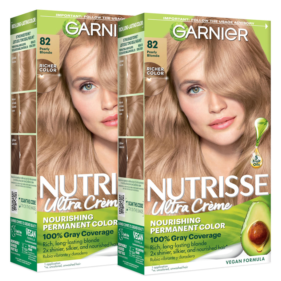 Garnier Nutrisse front packaging showing shade and benefits for vibrant color