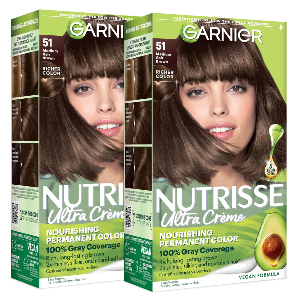 Garnier front packaging showing shade 51 and kit contents for clear selection