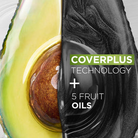 Garnier Nutrisse kit contents laid out showing colorant, developer, oil ampoule and gloves