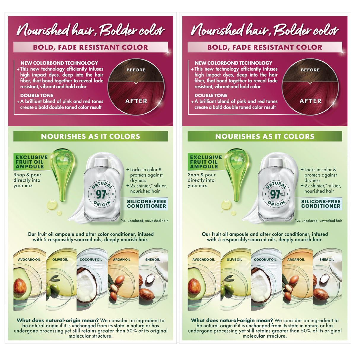 Garnier Nutrisse RP1 box next to ruler to show coverage and size