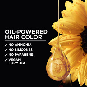 Garnier Olia silky cream color texture highlighting oil-powered formula