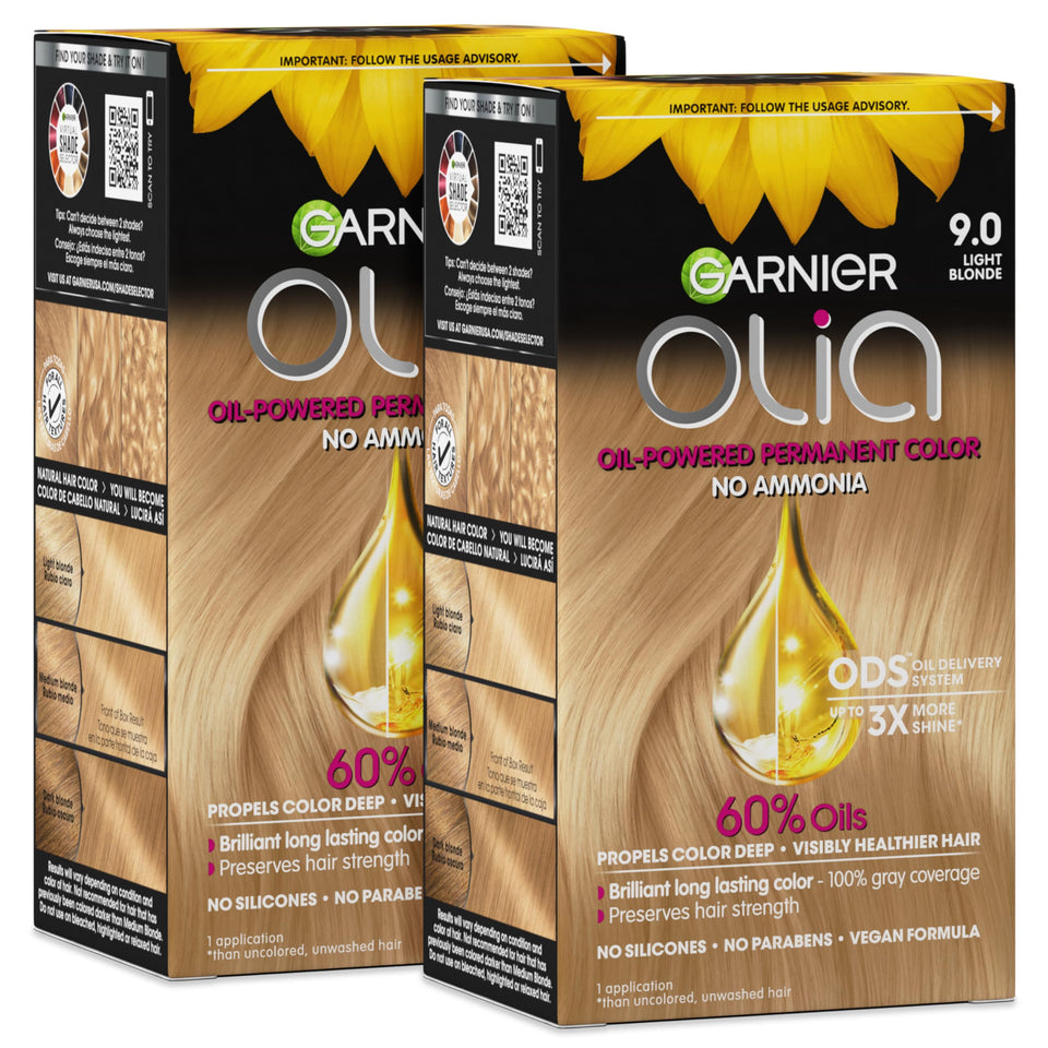 Garnier Olia front packaging showing shade and benefits