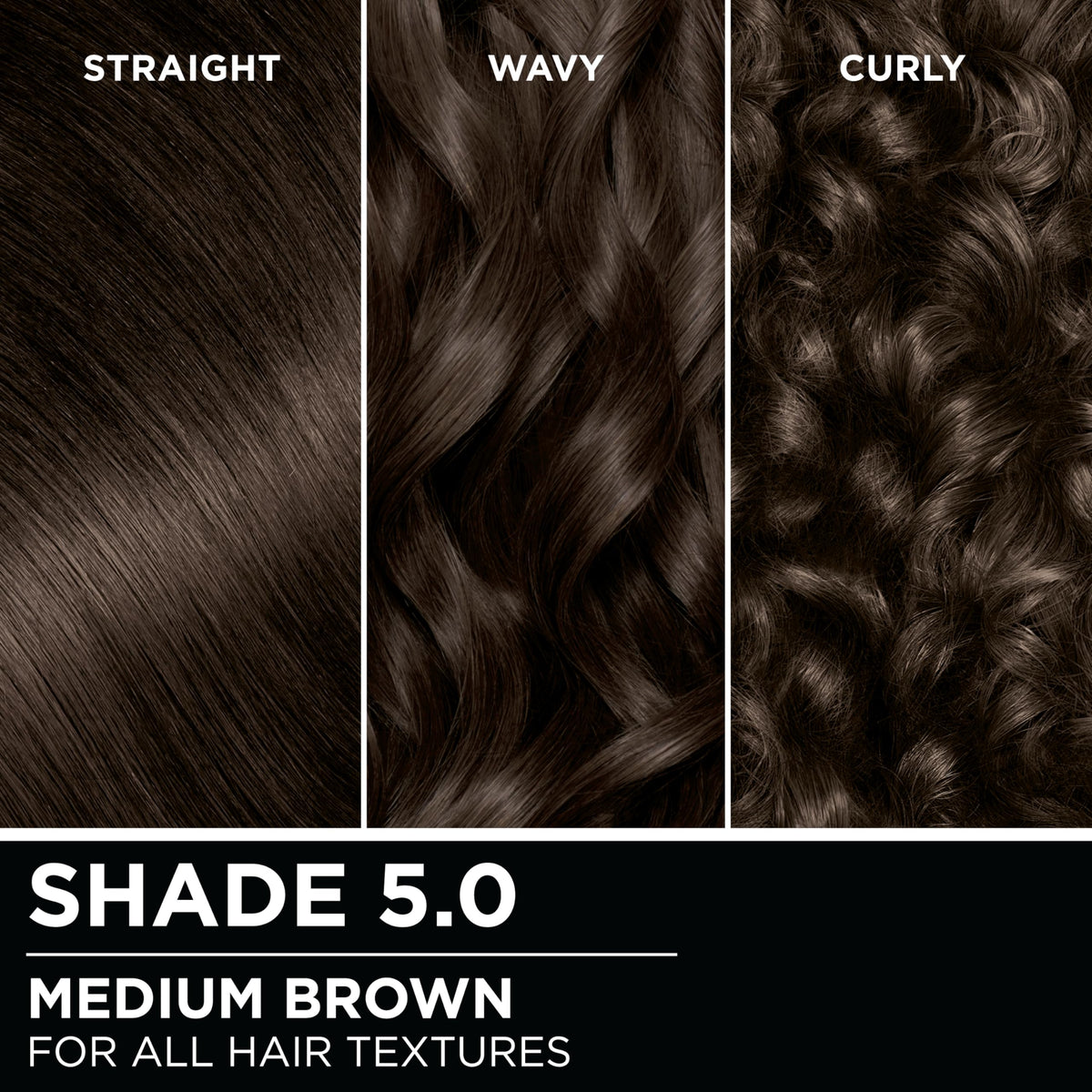 Garnier Olia before and after hair transformation showing improved shine
