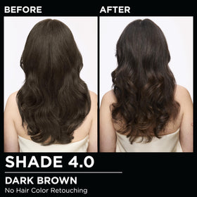 garnier olia before and after hair transformation showing shine
