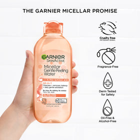 Garnier removing makeup with pad demonstrates fast cleansing and convenience