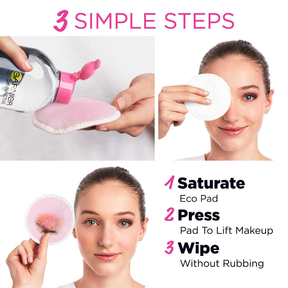 Garnier pad held in hand showing scale and easy handling benefit