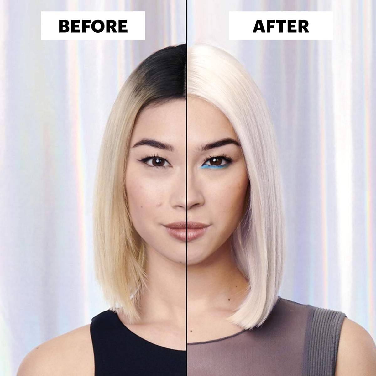Garnier PL3 application in use on dry hair for at-home salon-style processing