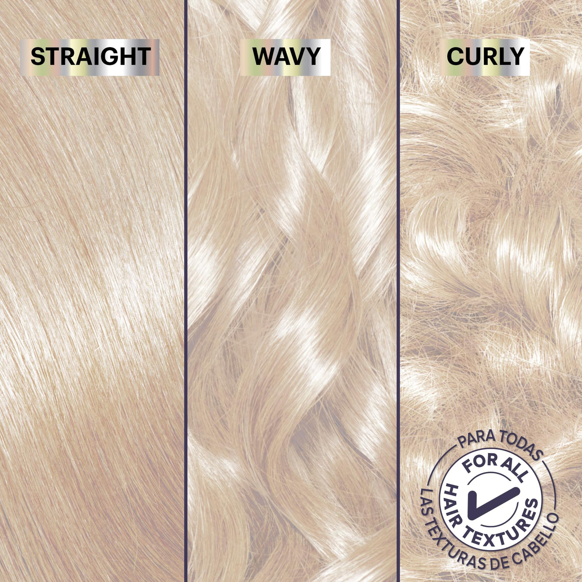 Garnier PL3 before and after on dark hair illustrating cooler platinum transformation