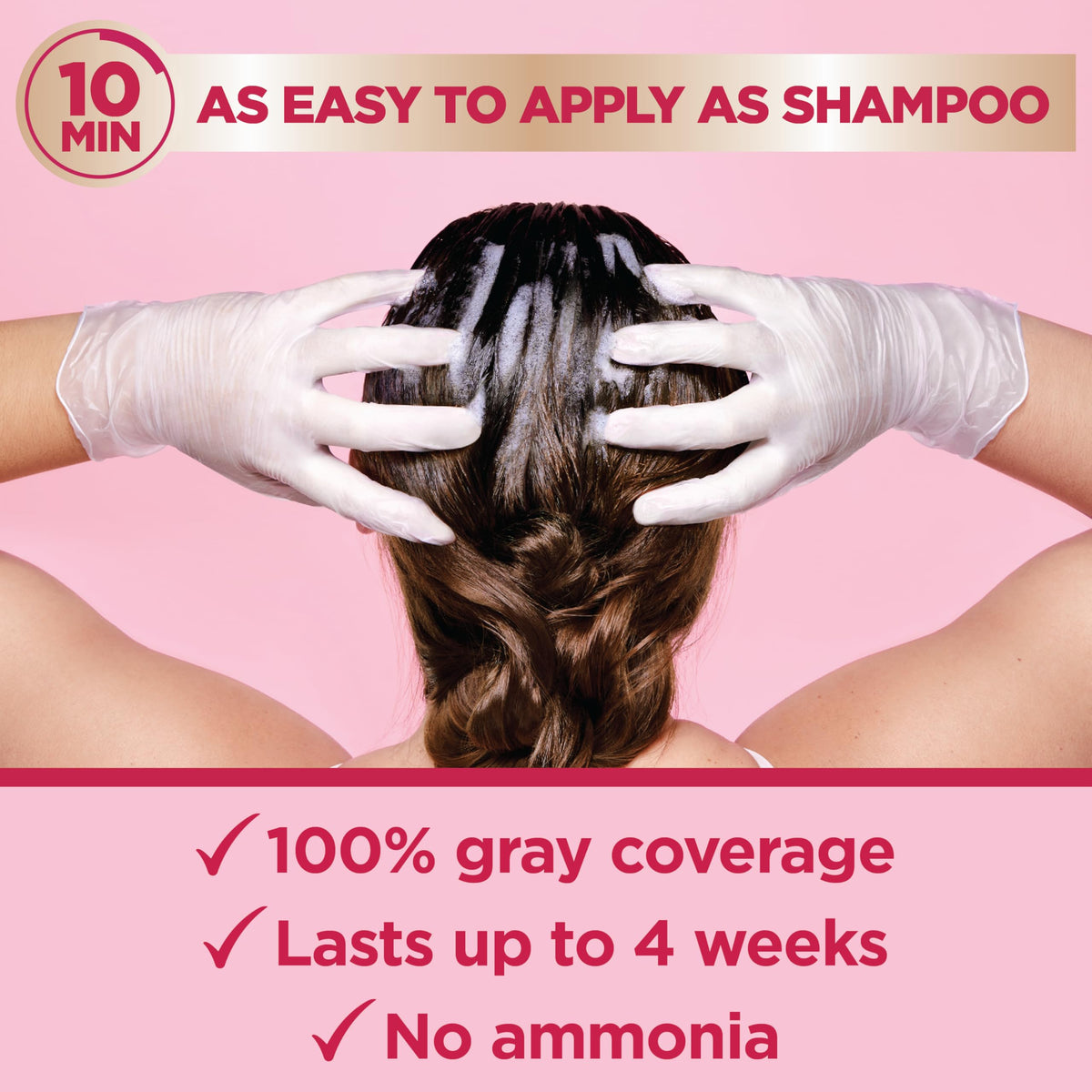 Garnier application on visible roots demonstrating targeted coverage