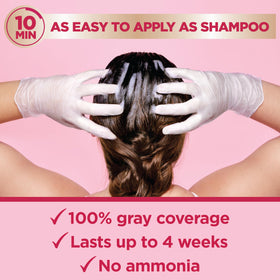 Garnier application on visible roots demonstrating targeted coverage