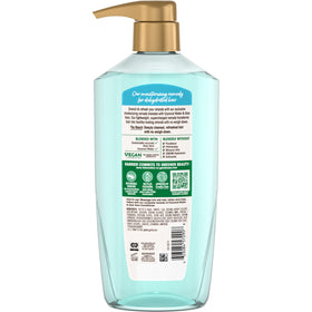 28 fl oz bottle beside everyday items with Garnier brand, illustrates generous size and value