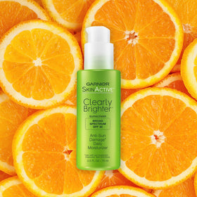 Garnier moisturizer in use applied to cheek demonstrating hydration and smooth base