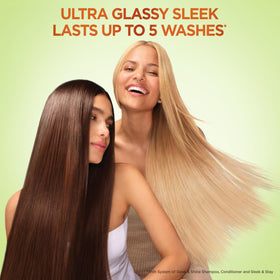Garnier Sleek & Shine products displayed together for system benefits