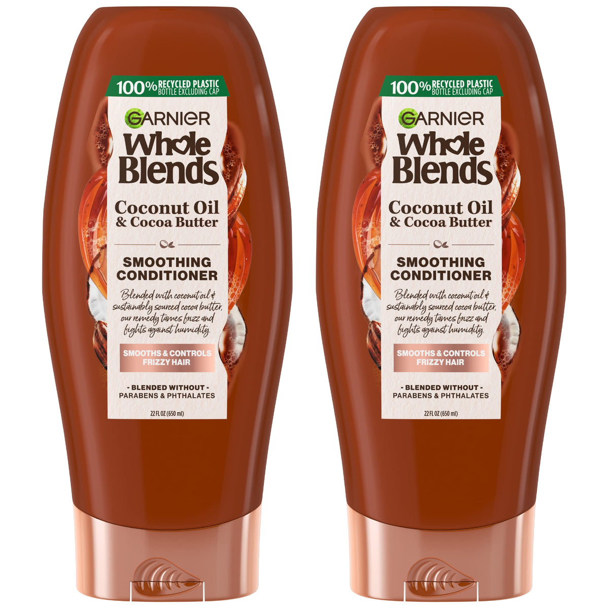Garnier whole blends front packaging shows product and scent benefits
