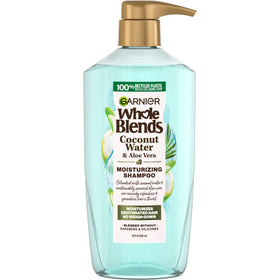 Garnier Whole Blends front packaging showing bottle and label, highlights refreshing hydration