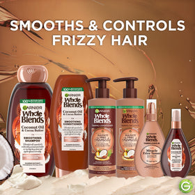 Garnier shampoo texture in palm demonstrating lather and smoothing benefit