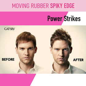 GATSBY styled hair close-up showing sharp, matte spike definition