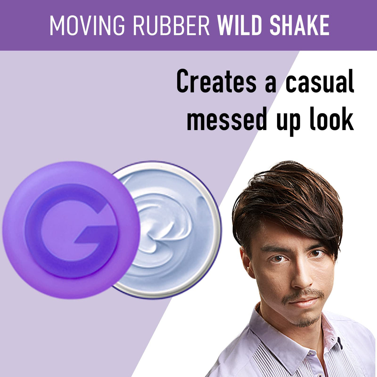 Gatsby application on hair showing textured styling and controlled hold benefit