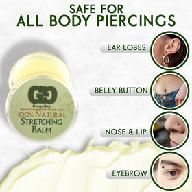 Gauge Gear ingredient bottles displaying jojoba and almond oils for natural moisturizing