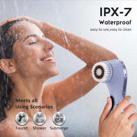 Gaurins being used in shower illustrating IPX7 waterproof benefit for safe wet use