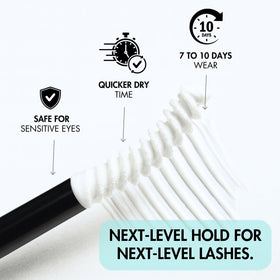 Gazelle before and after lashes showing natural-looking seamless hold
