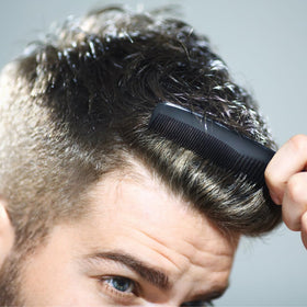 G.B.S close-up of rounded teeth preventing scalp irritation