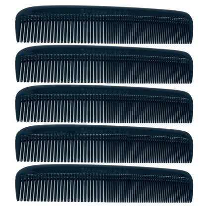 G.B.S front view of five-pack pocket combs showing compact benefit