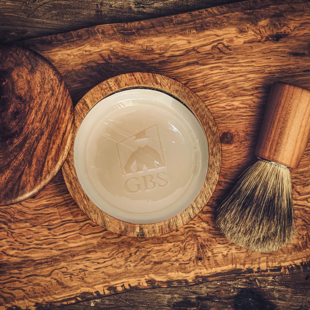 G.B.S soap bar in hand showing travel-friendly size and convenient portability