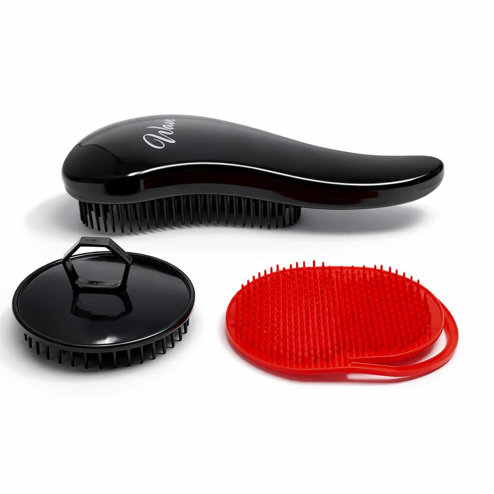 G.B.S brush front view showing wave shape and ergonomic grip benefit