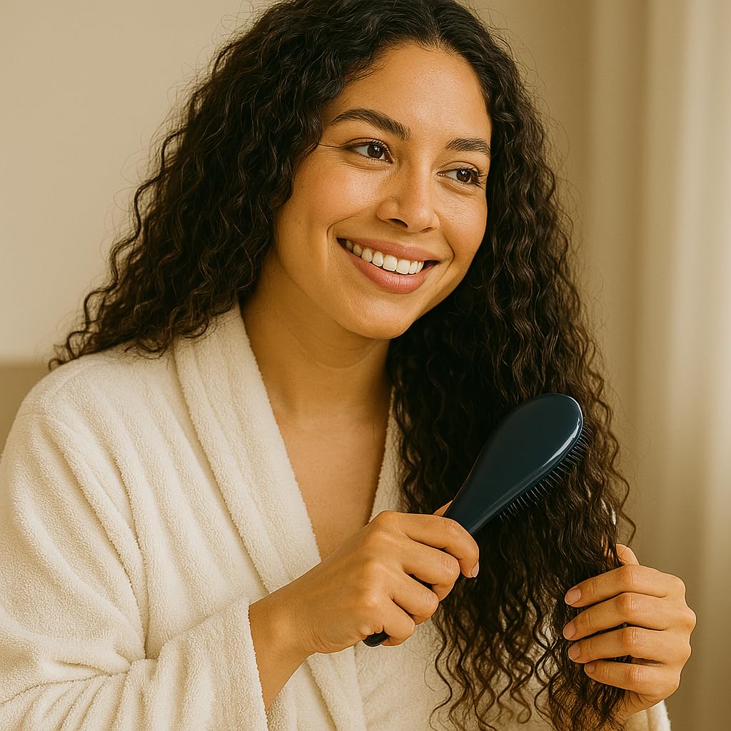G.B.S side handle detail offering comfortable control during brushing