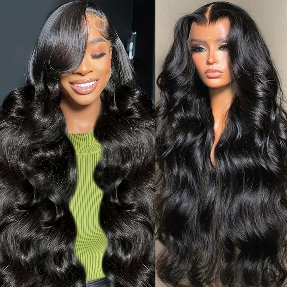 GBUN front view of 13x6 wig showing natural hairline and benefit of realistic look