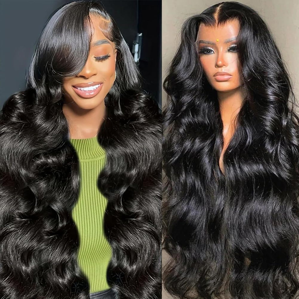 GBUN front view of 13x6 wig showing natural hairline and benefit of realistic look