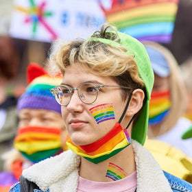 GCCL covered stick in a pocket, portable pride makeup on the go
