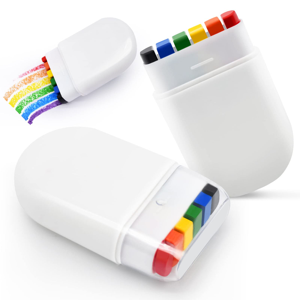 GCCL front packaging showing two rainbow fan brush sticks, quick event makeup