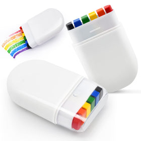 GCCL front packaging showing two rainbow fan brush sticks, quick event makeup
