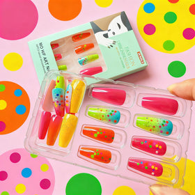 GCSQW polka dot detail on nail showing playful design and eye-catching contrast
