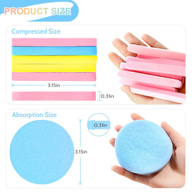 Gddochn close-up of expanded sponge texture, soft surface for gentle exfoliation