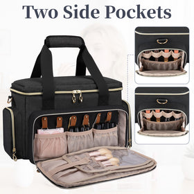 GDNasist in travel setting on hotel bench demonstrating organized packing