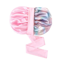 GDTOGRT bonnet on braided hair protecting style and preventing breakage
