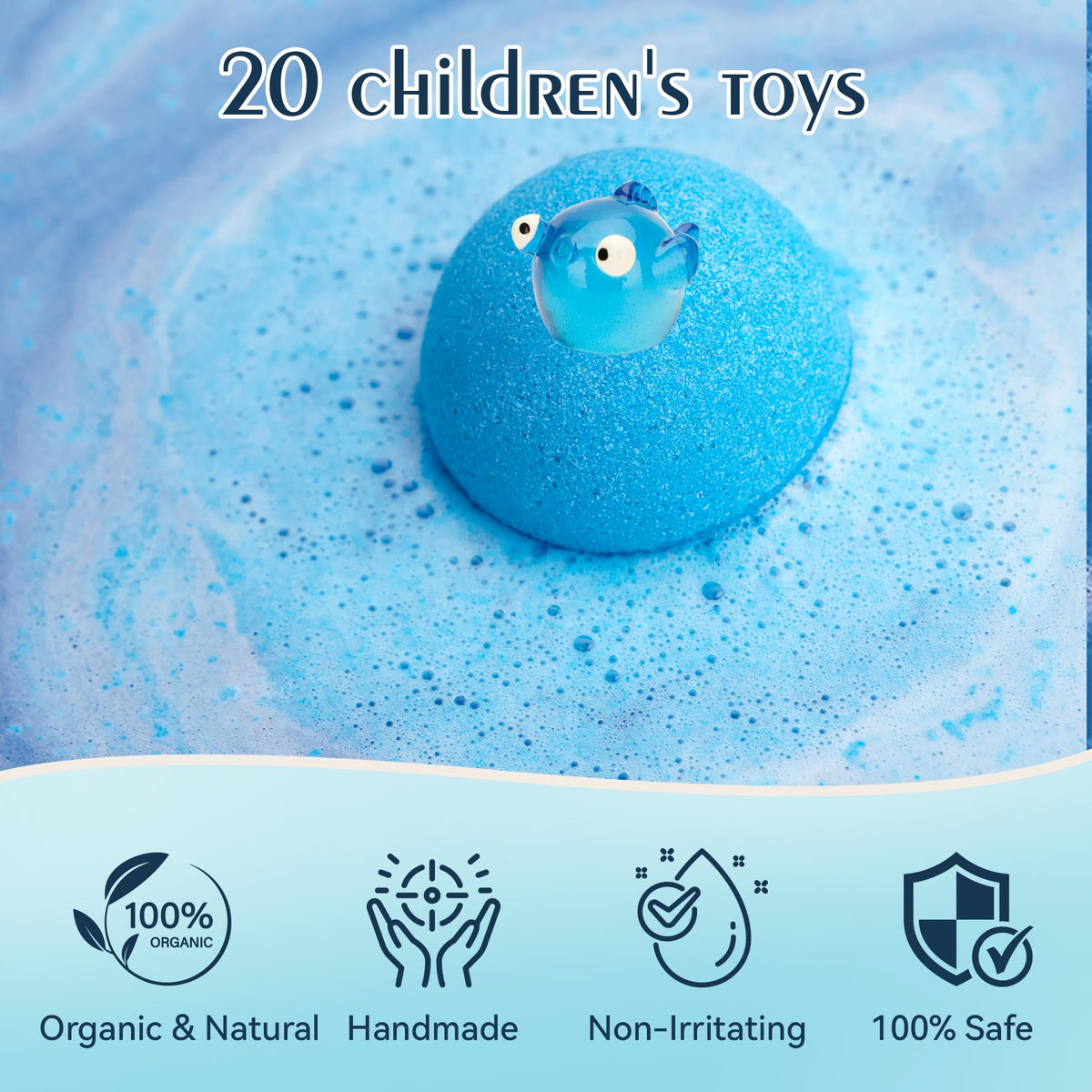 GDXINYES product label close-up showing key ingredients like baking soda and citric acid