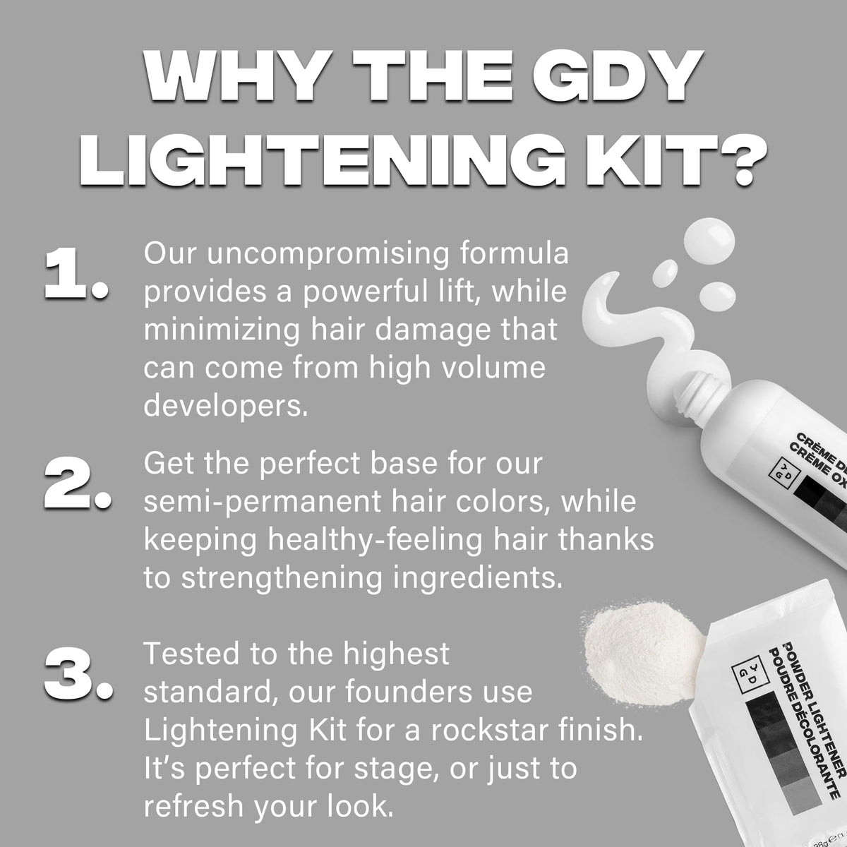 Good Dye Young applying bleach to a single strand for precise streaks