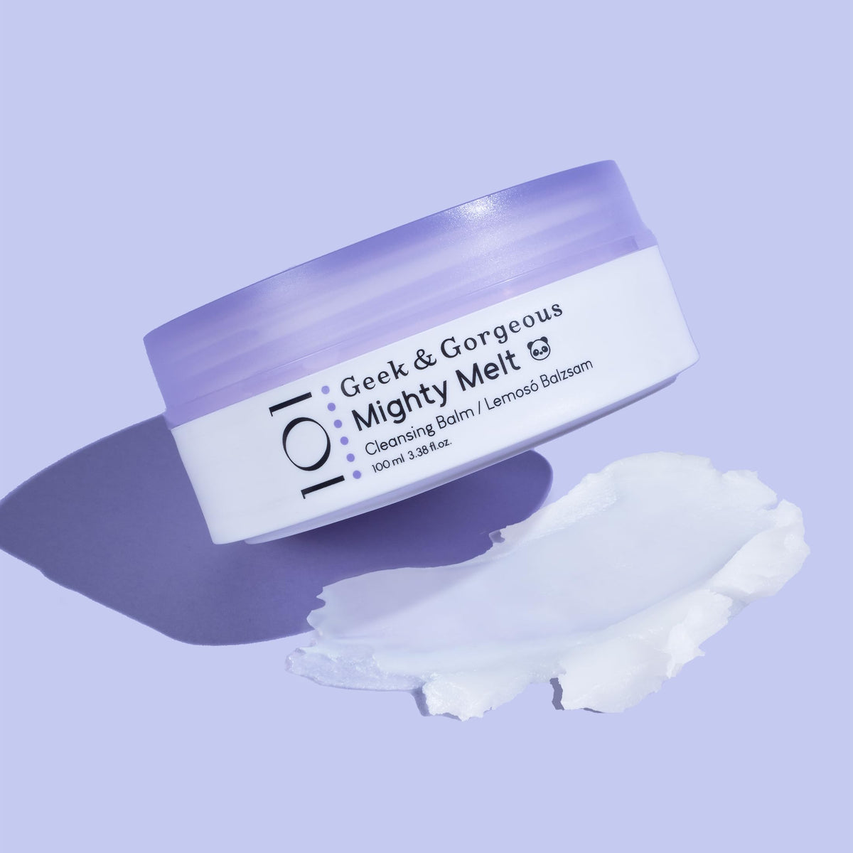 Geek & Gorgeous balm emulsifying with water showing easy rinse benefit