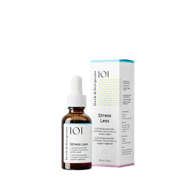 Geek & Gorgeous front packaging showing calming serum benefits